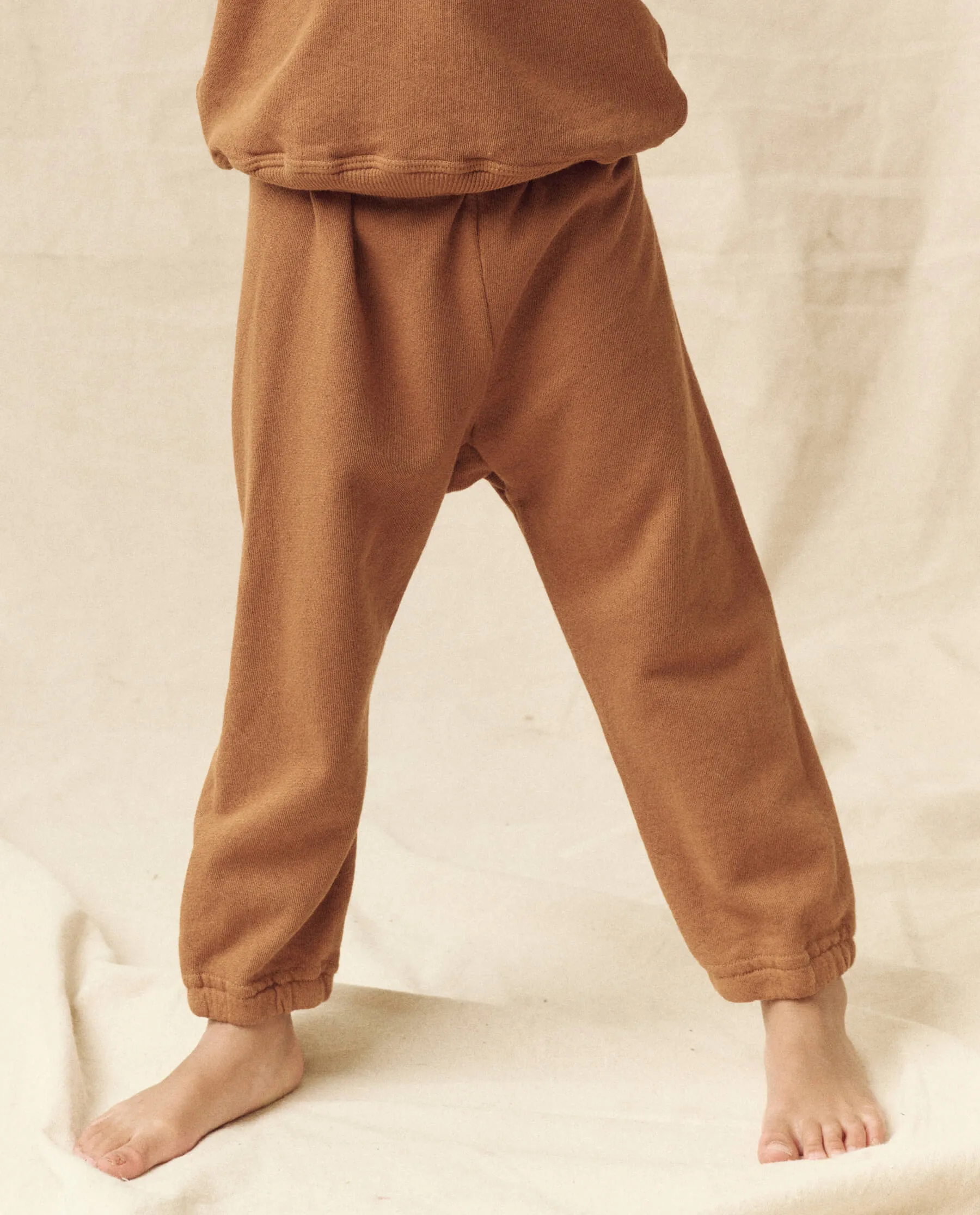 The Little Stadium Sweatpant. Solid -- Bright Maple