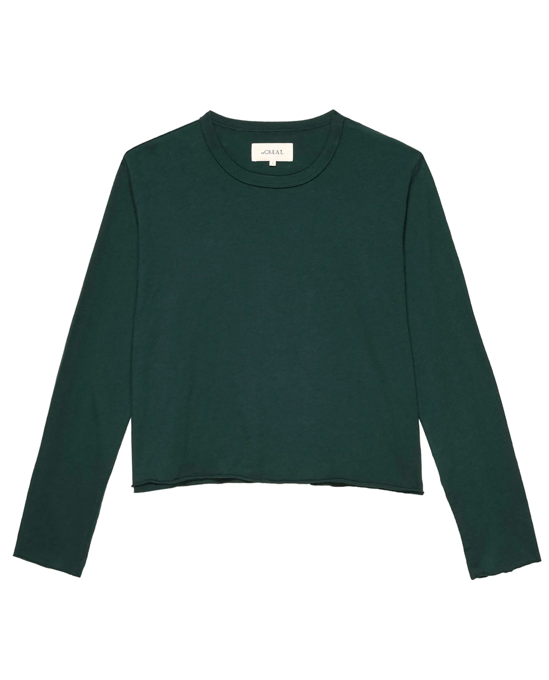 The Long Sleeve Crop Tee. -- Green Grove