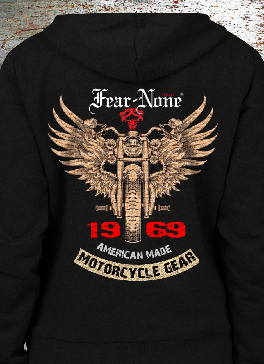 Womens American "1969 Gold Wings" Hoodie