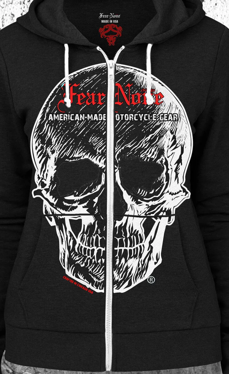 Womens American "Big Skull" Hoodie